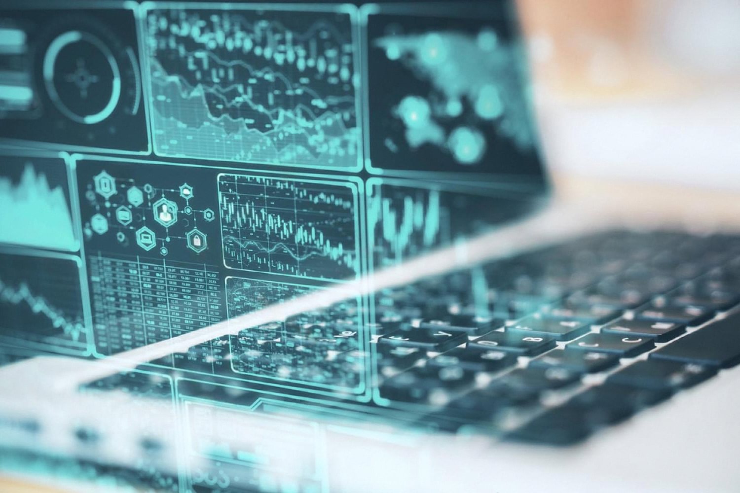 Analyst dashboard showing risk assessment data across financial and operational indicators